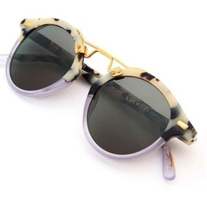 Krewe St. Louis Sunglasses: Matte Au Lait to Clear